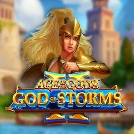 Age Of The Gods: God Of Storms 2 by Playtech, showcased at safecasinokasyno.com – game logo